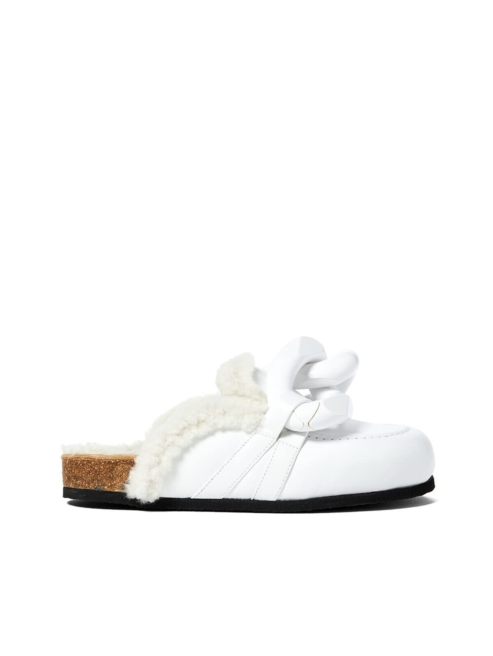 NWB JW Anderson Chain Loafer Ecofur White/Beige/White IT 36 (US Women's 6) B (M)